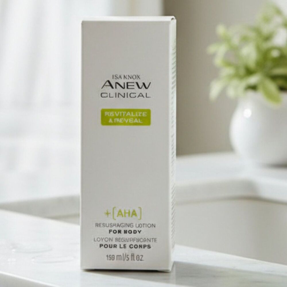 Avon Isa Knox Anew Clinical Revitalize + Reveal AHA Body Lotion, 150ml, New